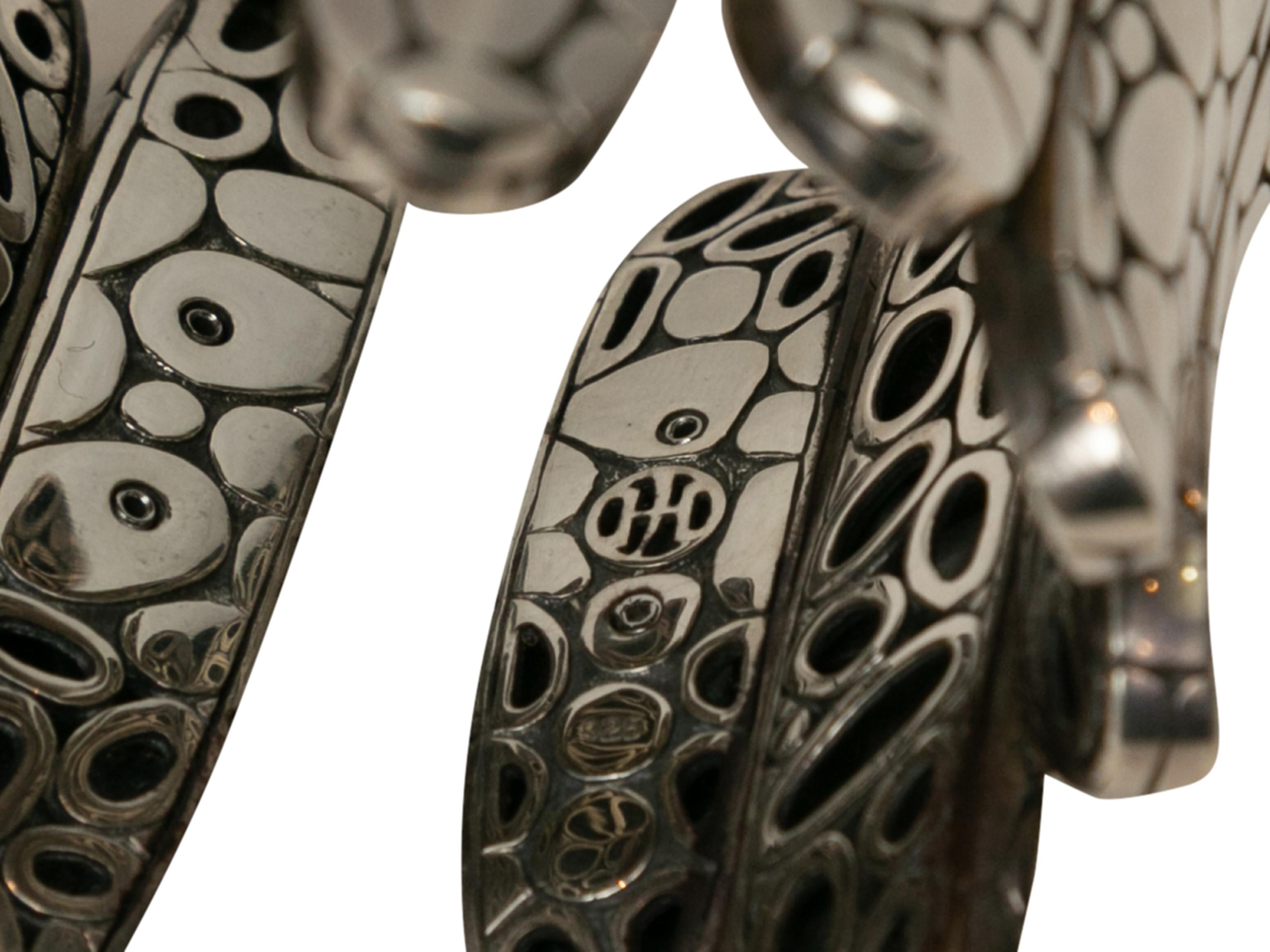 Product details: Sterling silver Kali pebble cuff bracelet by John Hardy. 3