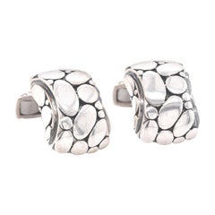 John Hardy Sterling Silver Kali Pebbles Cufflinks