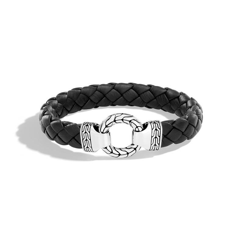 leather bracelet with silver clasp