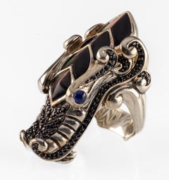 John Hardy Sterling Silver Legends Naga Dragon Ring with Size 6.75
