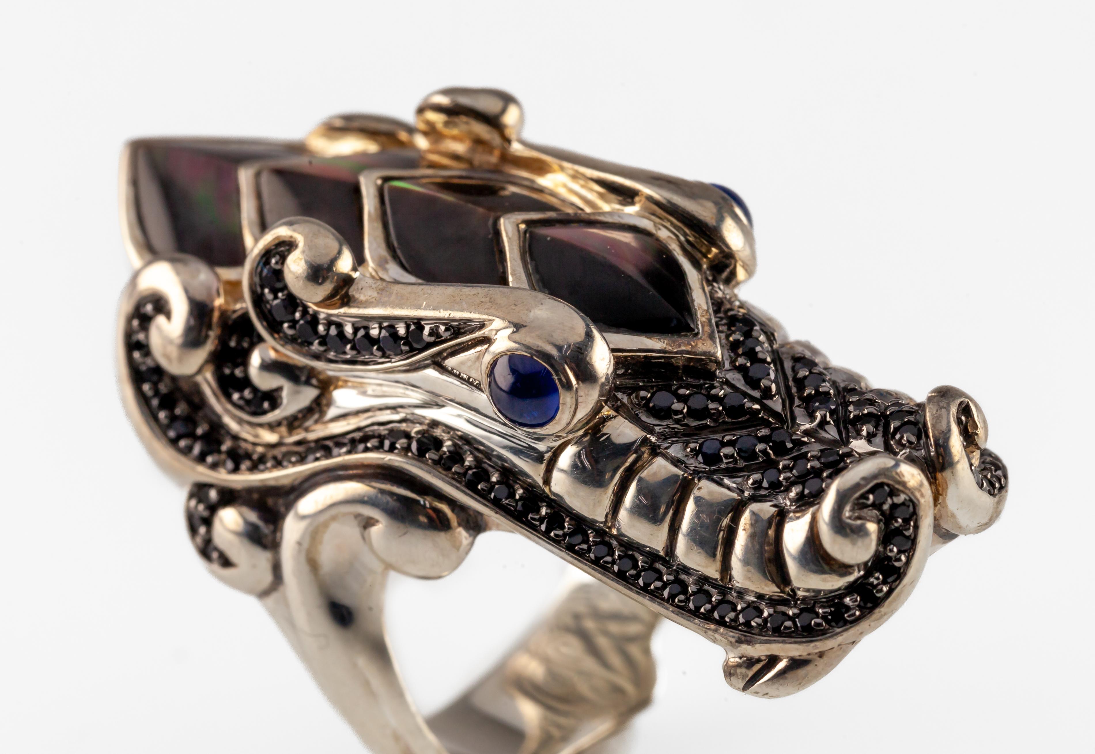 Anillo Dragón Naga Leyendas John Hardy de plata de ley con talla 6,75 en venta 2