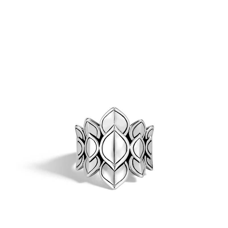 Sterling silver saddle ring from the Legends Naga collection. 21mm wide. Size 7.