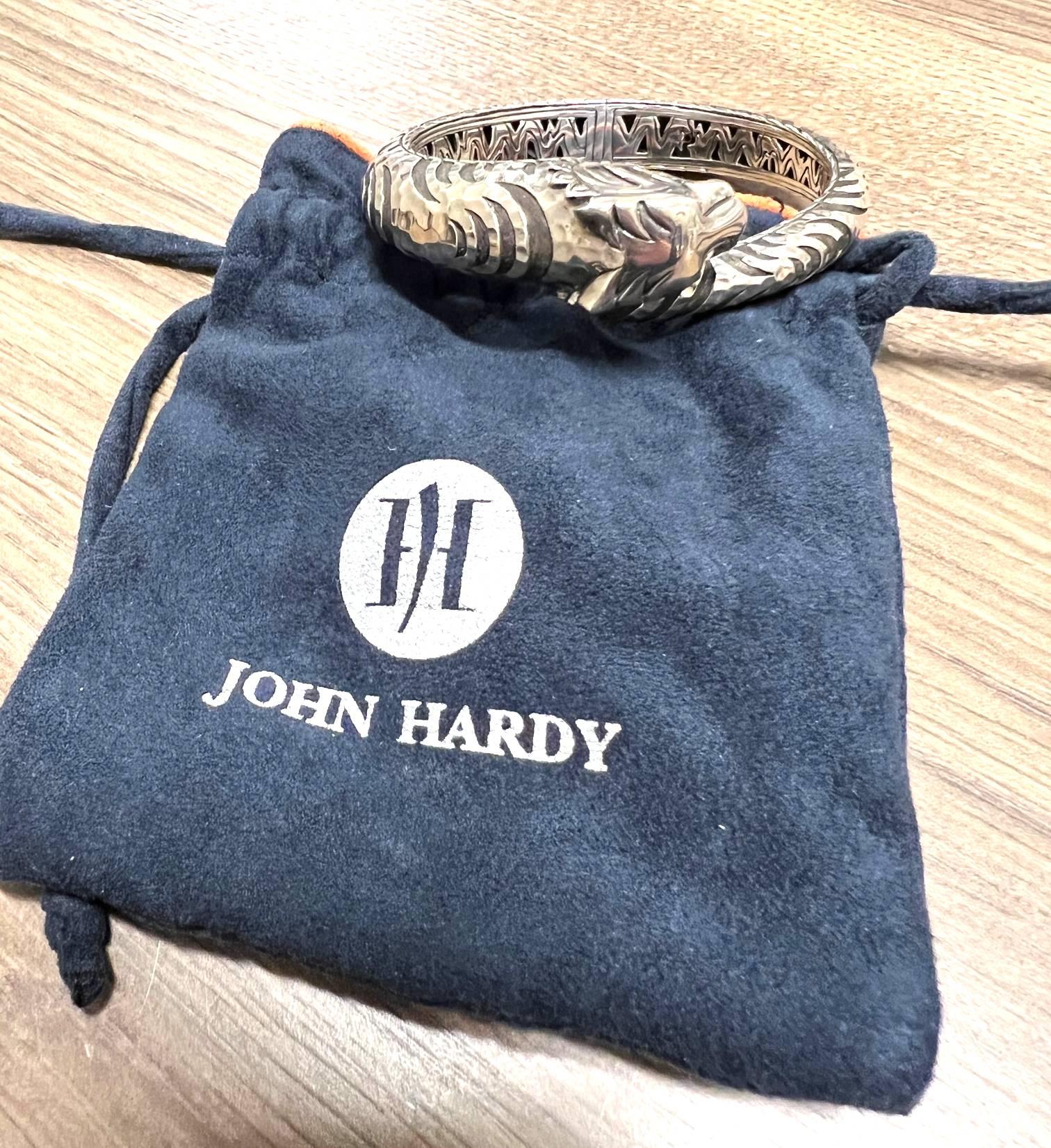 John Hardy Bracelet jonc à charnières « Legends » en argent sterling avec tête de tigre  en vente 2
