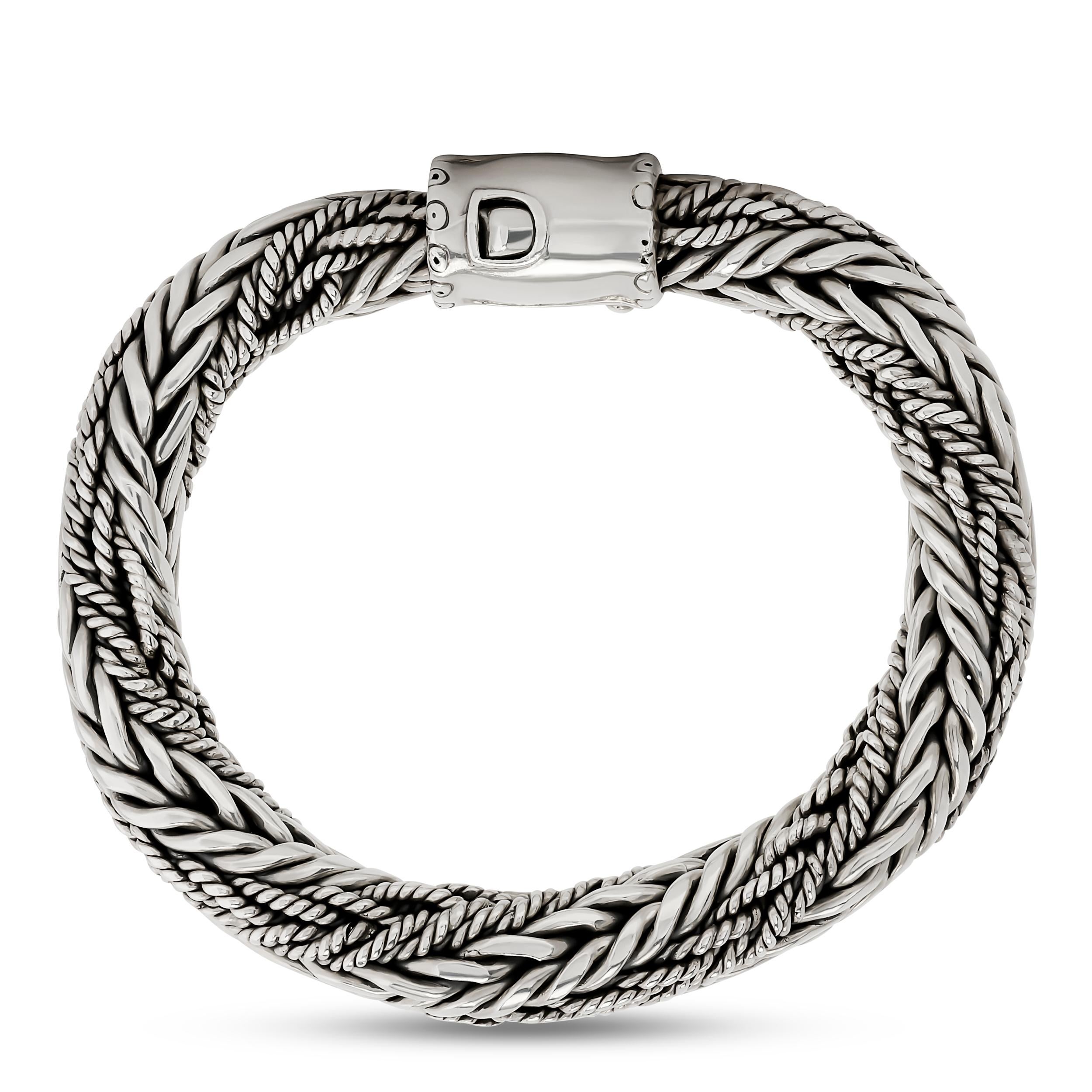 John Hardy - Bracciale a catena intrecciata in argento 925 - Mullti-Wheat In condizioni ottime in vendita a Philadelphia, PA