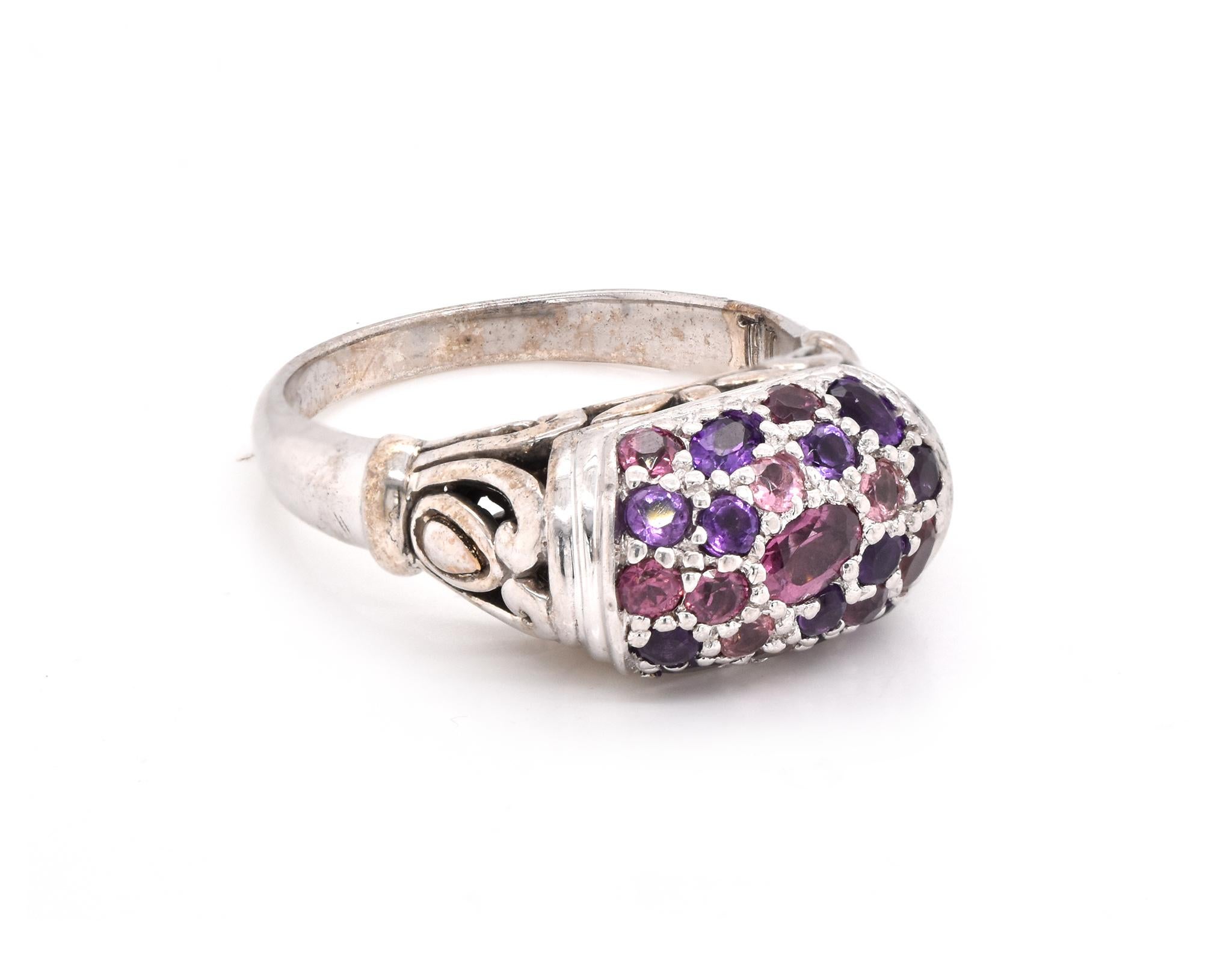Designer: John Hardy
Material: sterling silver
Dimensions: ring top measures 9.15mm wide
Size: 7
Weight: 6.4 grams
