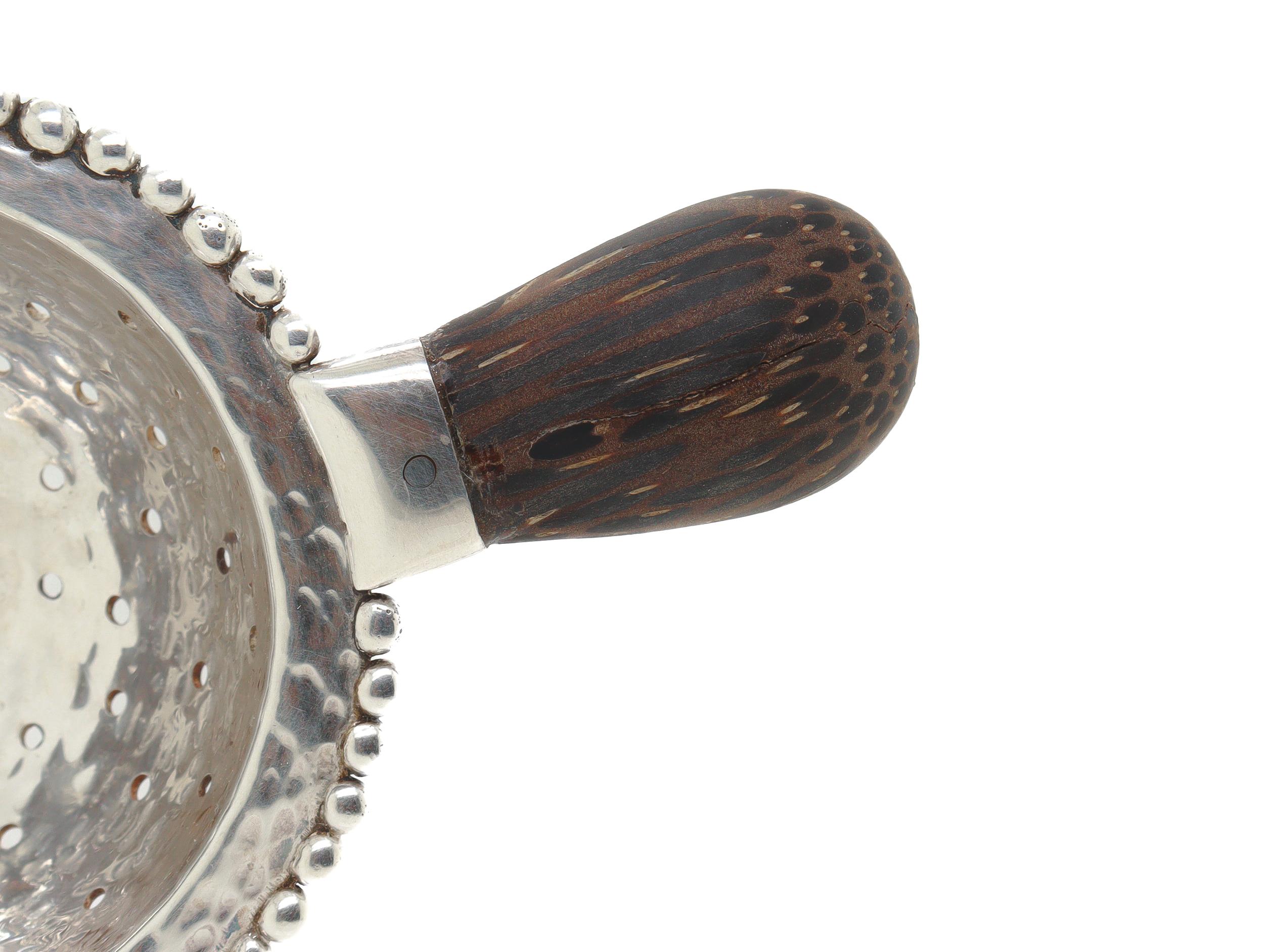 John Hardy, colino da tè in argento sterling e legno di palma in vendita 4