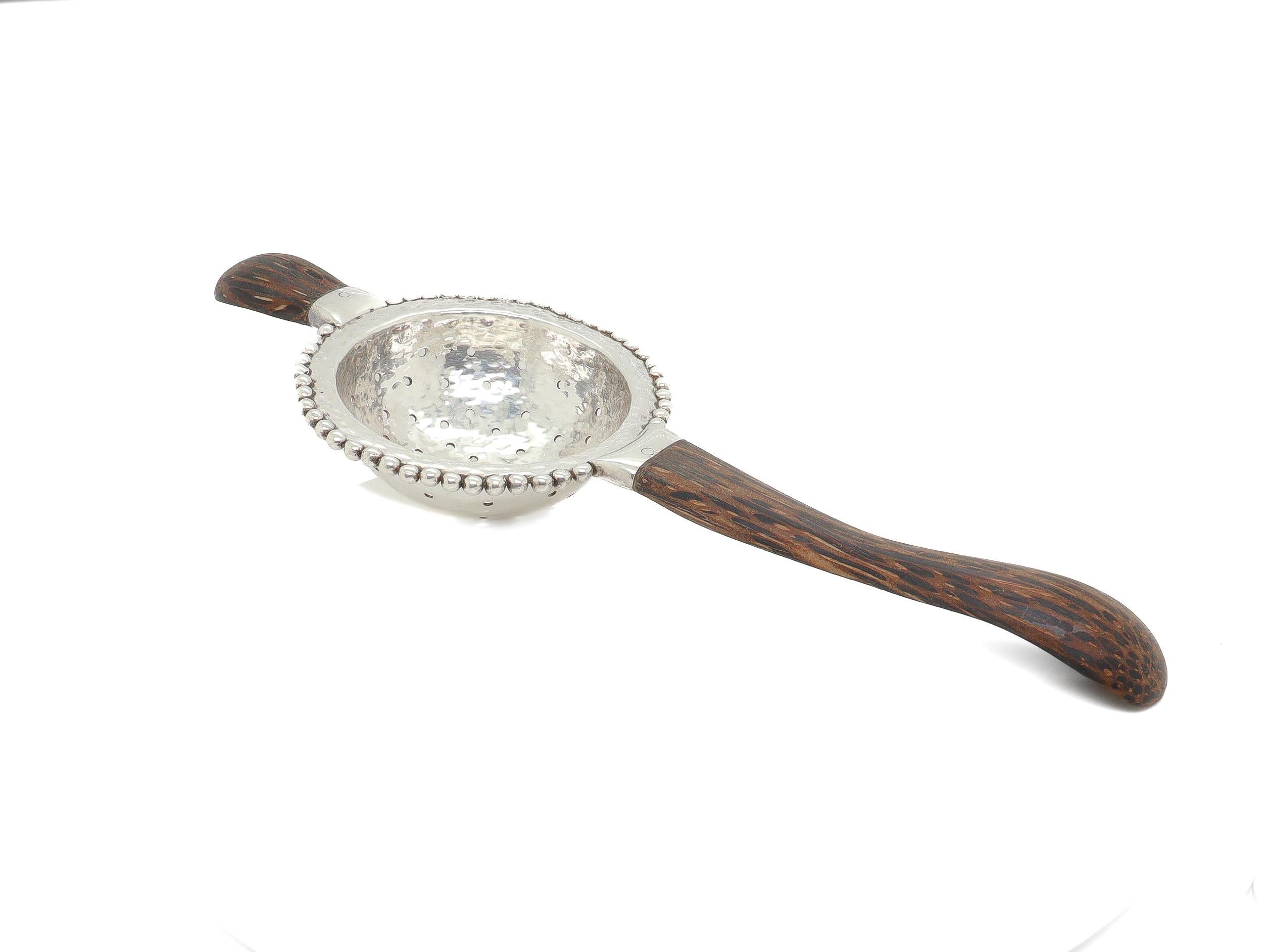 Argento 925 John Hardy, colino da tè in argento sterling e legno di palma in vendita