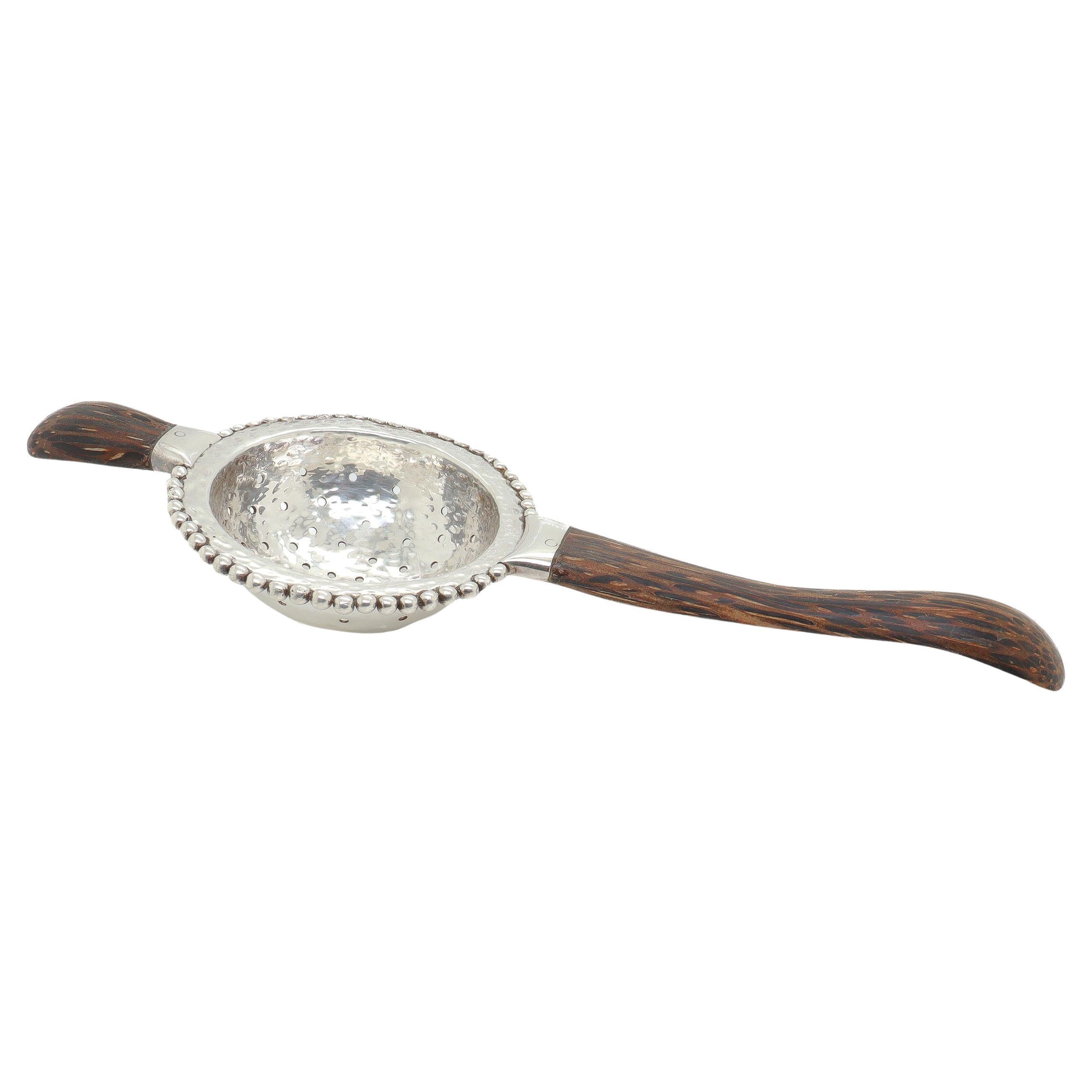 John Hardy Sterling Silver & Palm Wood Tea Strainer