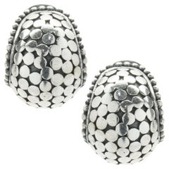 John Hardy Sterling Silver Palu Buddha Belly Earrings