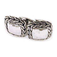 Gemelos John Hardy Colección Palu de plata de ley, 12,5 mm, años 90