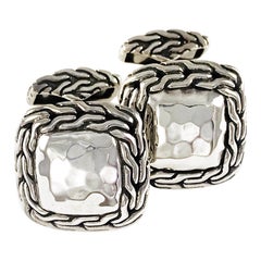 John Hardy Boutons de manchette en argent sterling de la collection Palu, années 1990