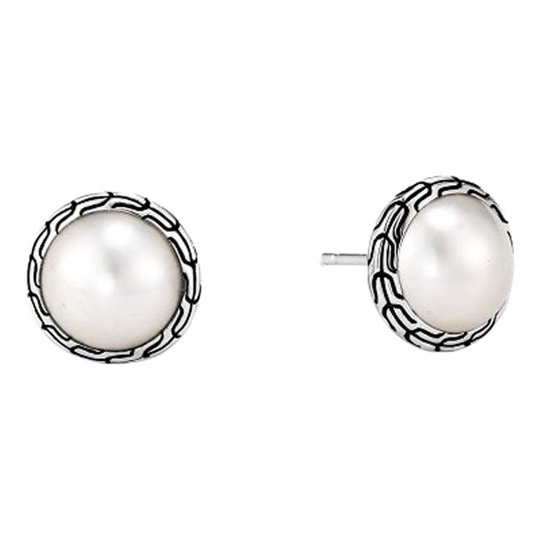 John Hardy Sterlingsilber Perlen-Ohrring EB90664 im Angebot