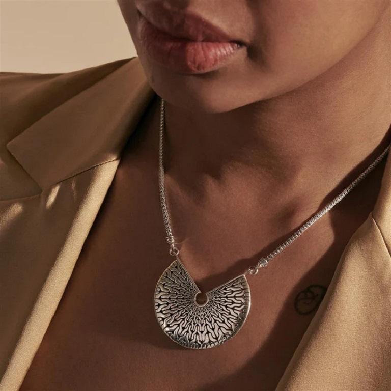 Women's or Men's John Hardy Sterling Silver Radial Necklace NB900553X16-18