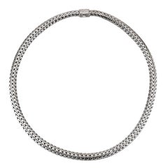 John Hardy Sterling Silver Rhodium Plated Medium Chain Necklace