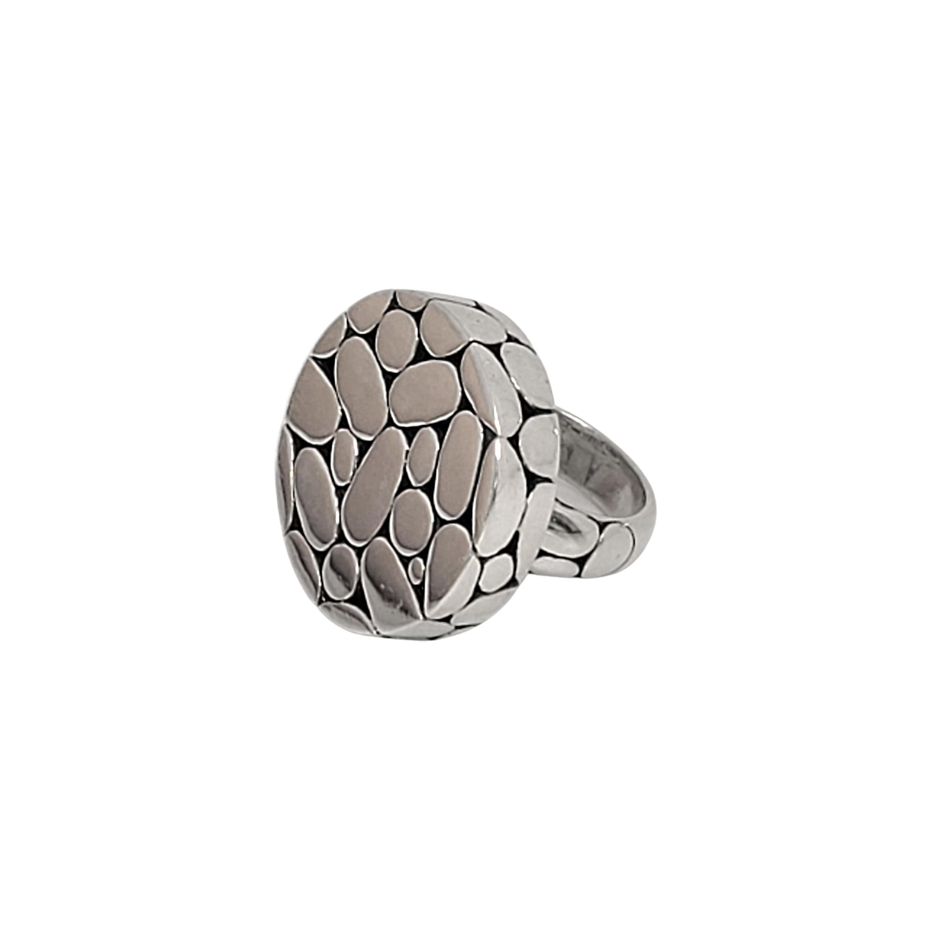 John Hardy Sterling Silver Round Kali Pebble Dot Ring 2