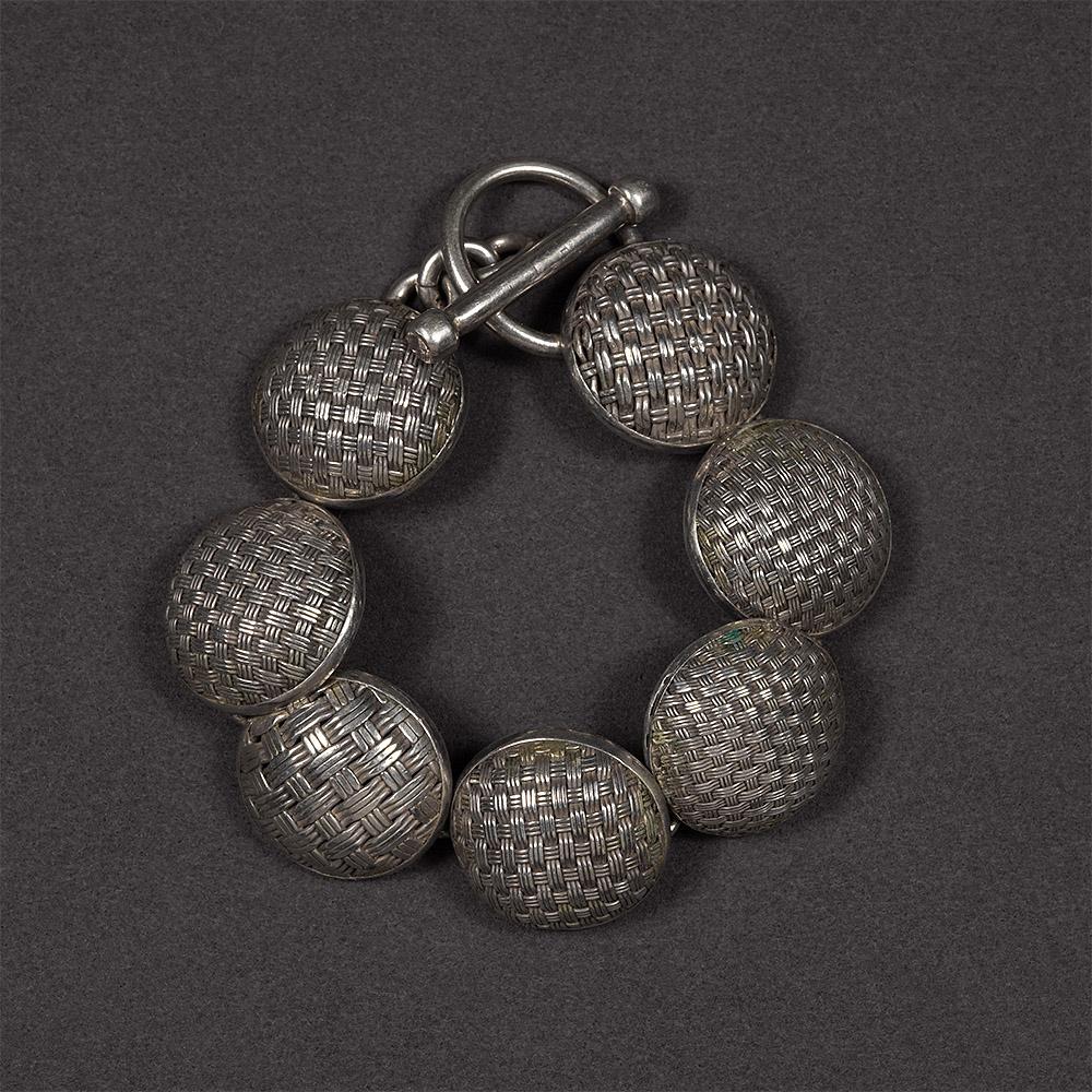 da uomo o donna John Hardy - Bracciale a sette dischi in argento sterling in vendita