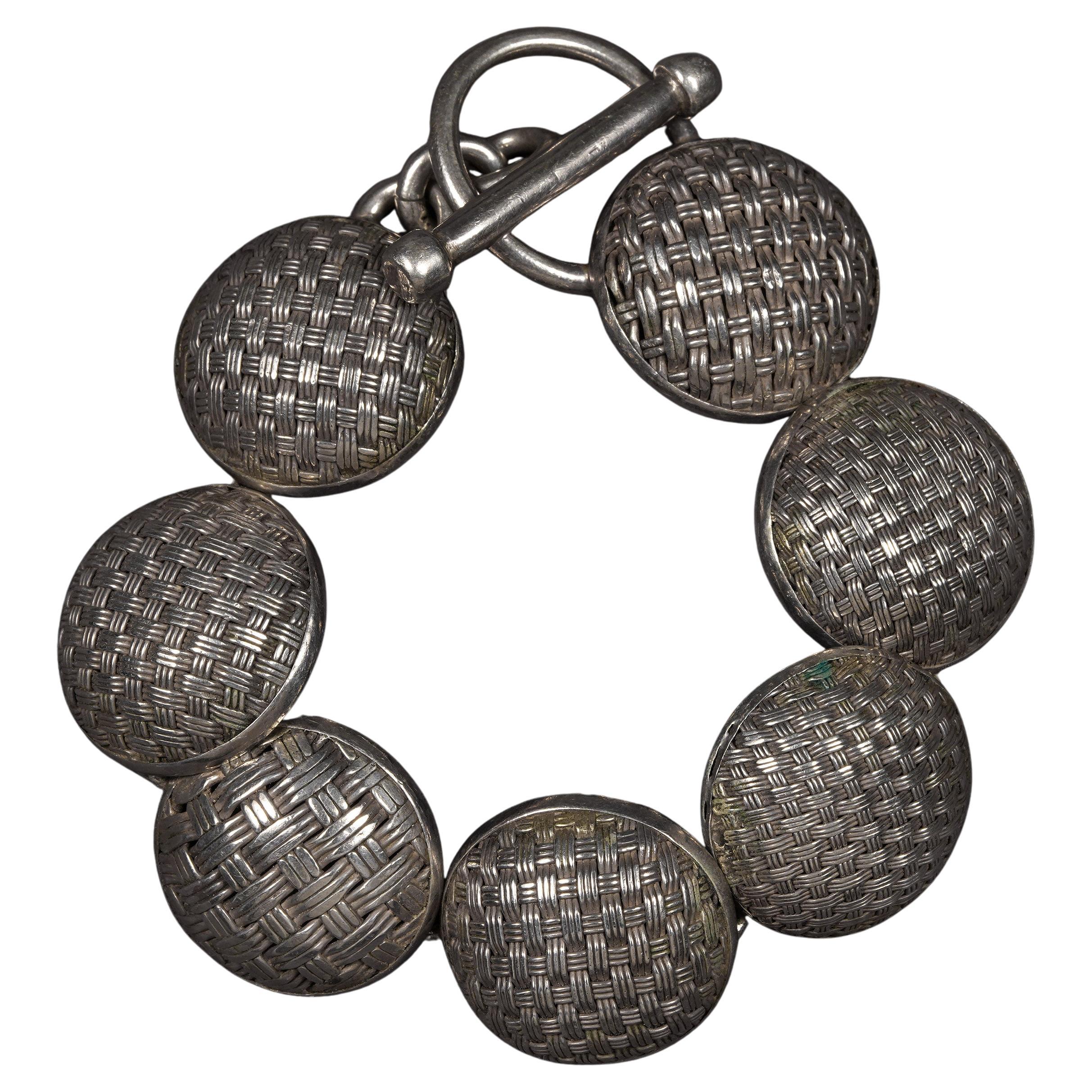 John Hardy Sterling Silver Seven Disc Bracelet