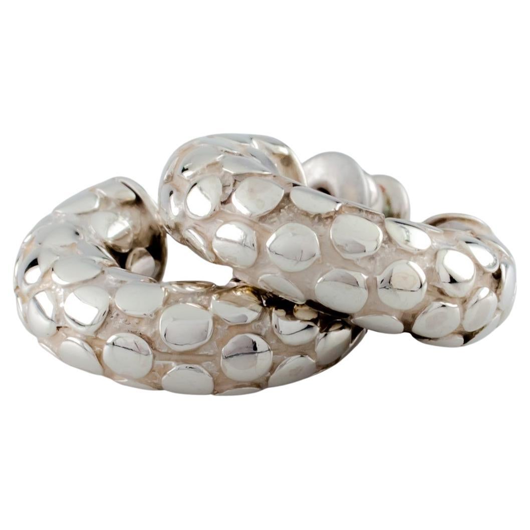 John Hardy Sterling Silver Studded Small Hoop Earrings