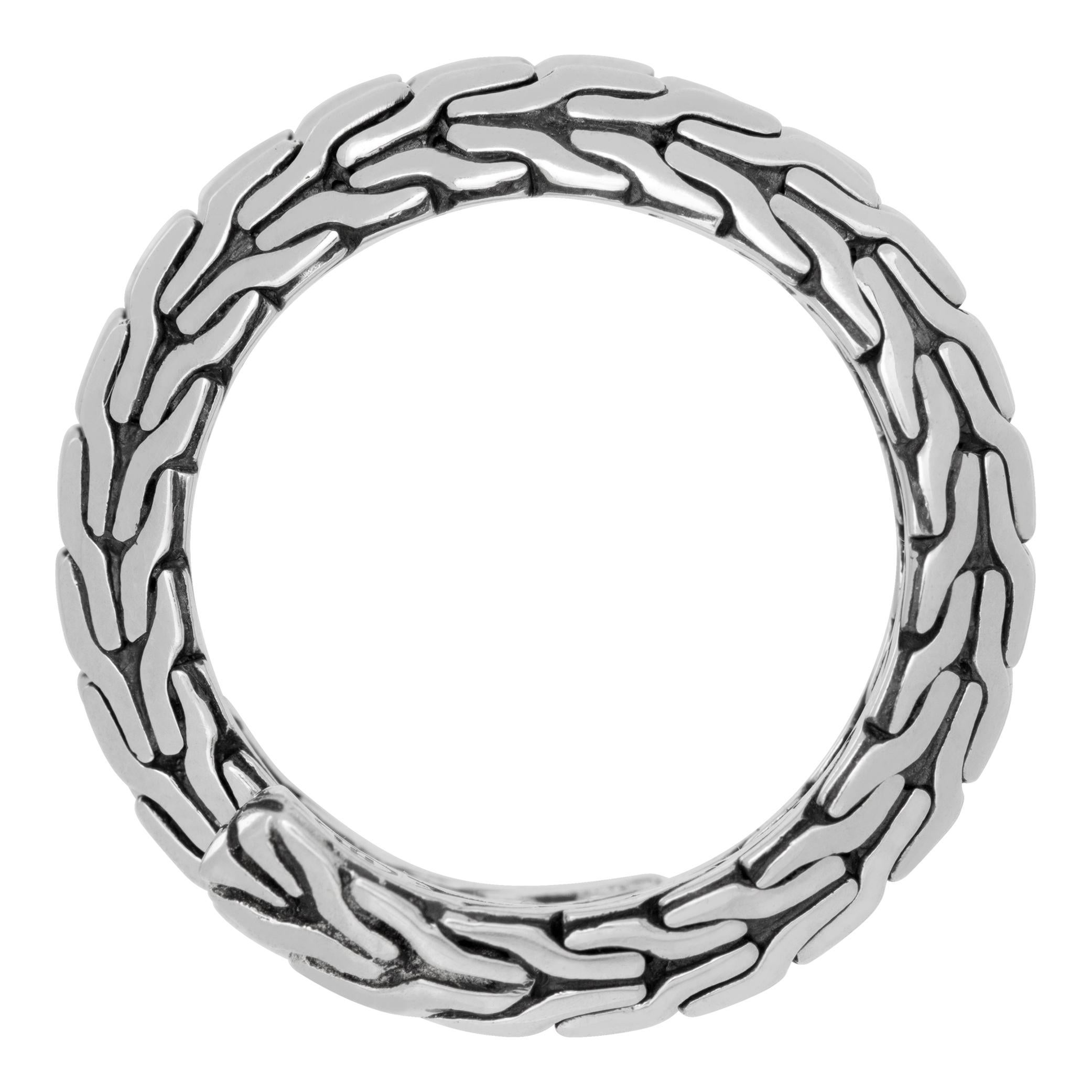 John Hardy sterling silver tiga double coil ring. 1