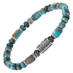 John Hardy Sterling Silver & Turquoise Bracelet BMS993251MTQ