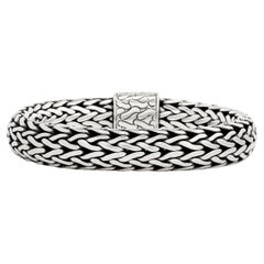 John Hardy Sterling Silver Wide Wheat Chain Bracelet