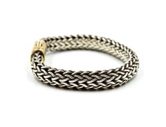 John Hardy Two-Tone 18 Karat Yellow Gold Classic Chain Collection Bracelet
