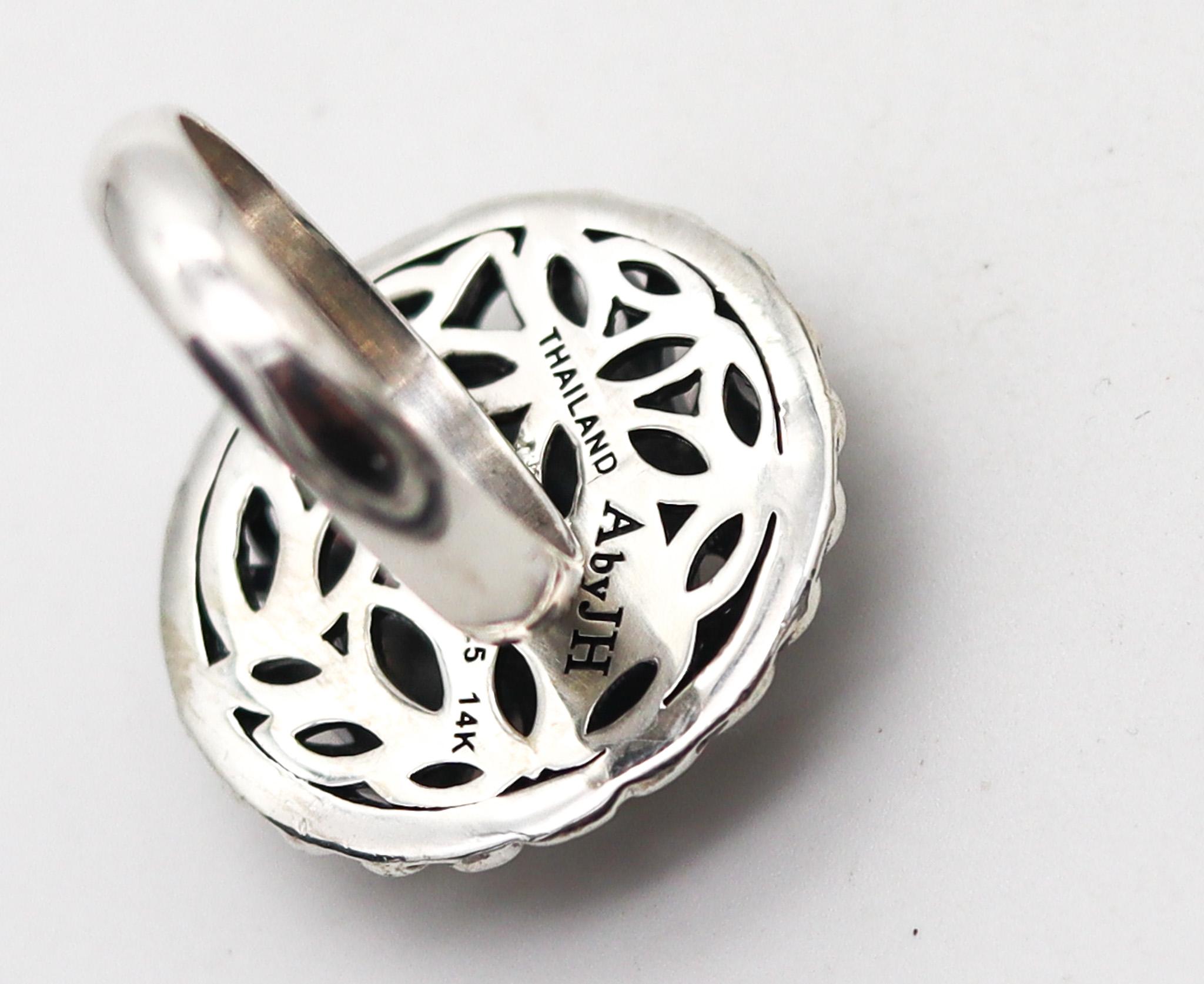 John Hardy Vintage-Cocktailring aus 14 Karat Gelbgold und .925 Sterlingsilber Damen
