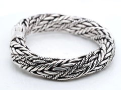 Bracelet John Hardy Vintage en argent sterling, chaîne classique, 13 mm, 122 g, pour homme, 6 pouces