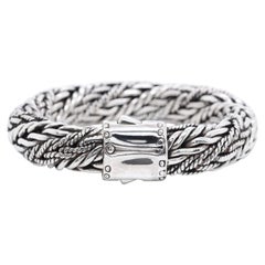 Bracelet John Hardy Vintage en argent sterling, chaîne classique, 13 mm, 122 g, pour homme, 6 pouces