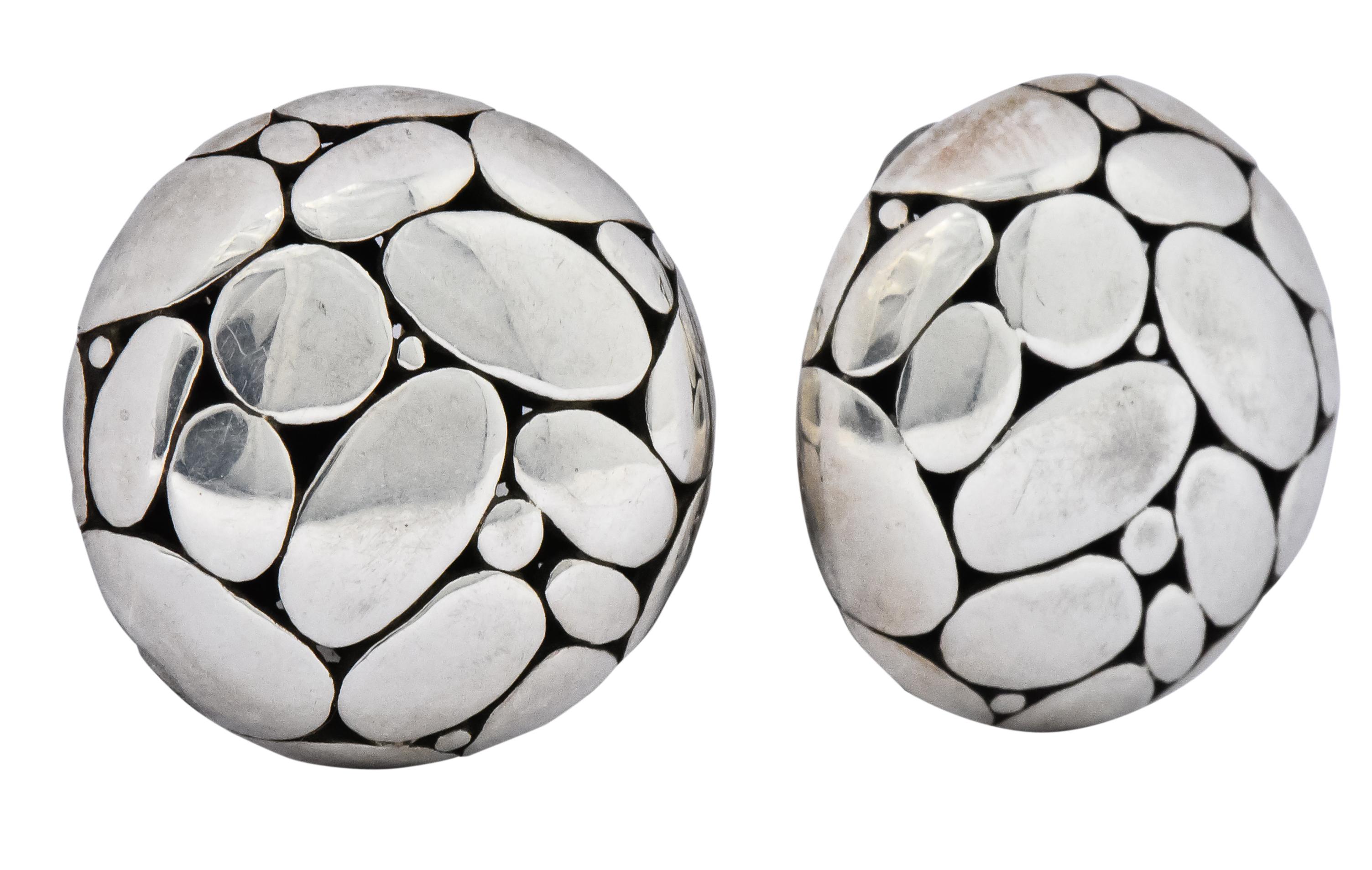 Contemporary John Hardy Vintage Sterling Silver Dot Earrings