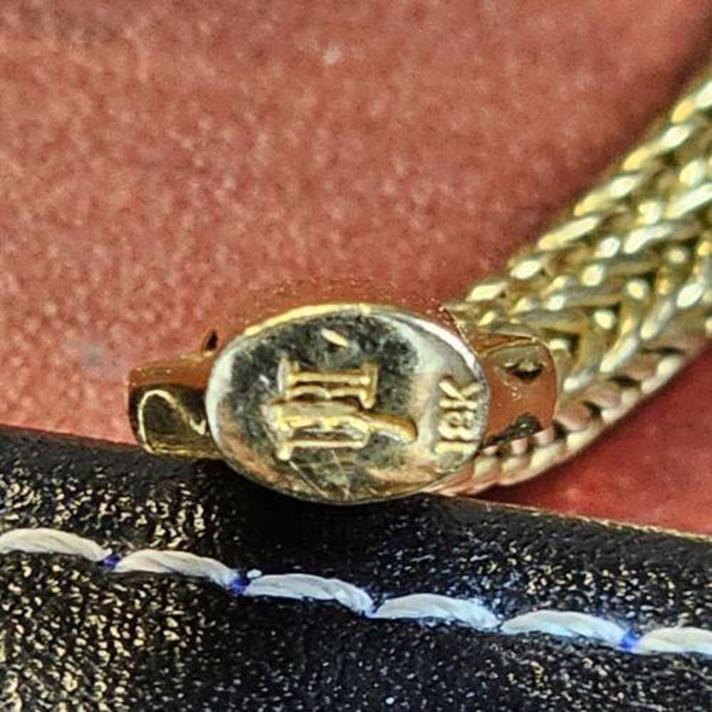 John Hardy Wheat Chain Necklace Solid 18k Yellow Gold 6.5mm 16