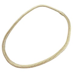 John Hardy Wheat Chain Necklace Solid 18k Yellow Gold 6.5mm 18" 90g Heavy Rare