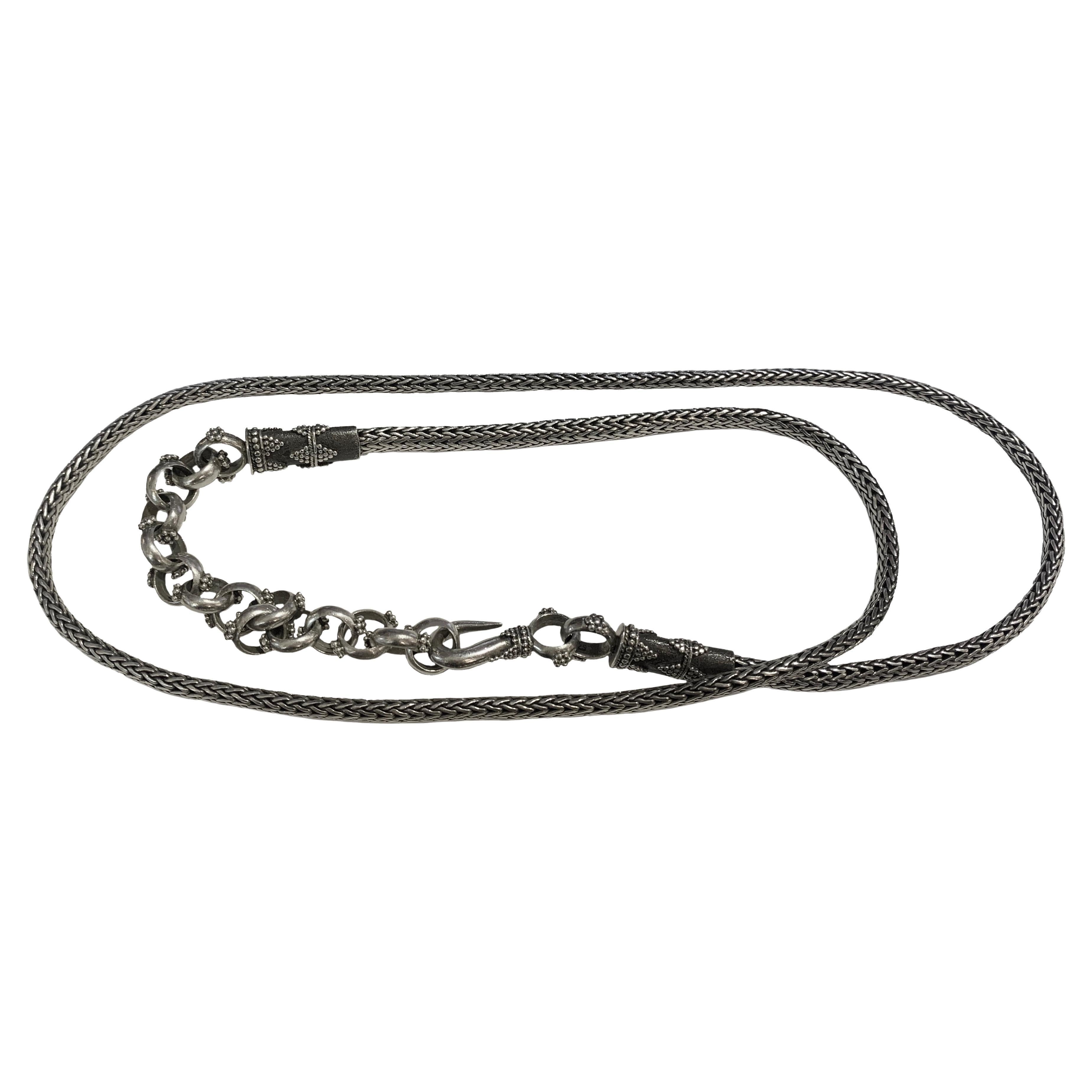 John Hardy Women Woven Chain 925 Sterling Silver For Sale