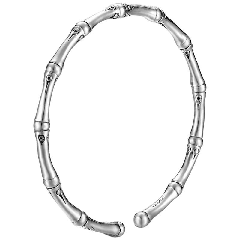 John Hardy Women's Bamboo Silver Slim Flex Bracelet, BB5694XM