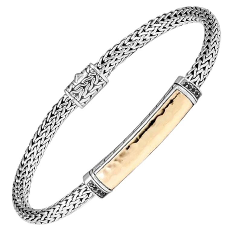 John Hardy Women's Chain 18 Karat Gold and Silver Bracelet, BZS90236644B