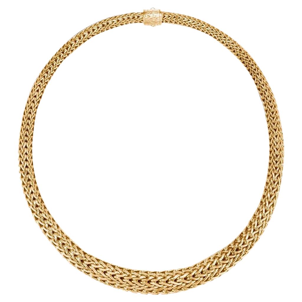 John Hardy Women's Classic Chain 18 Karat Gold Necklace, NG93299X18 For Sale