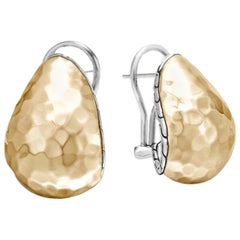 John Hardy Women's Classic Chain Hammered Gold & Silver Buddha Belly Earrings BG