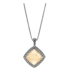 Colgante martillado de cadena clásica John Hardy para mujer NZ96154X16-18