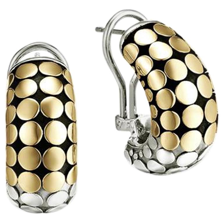 John Hardy Women's Dot Gold and Silver Buddha Belly Earrings, BG - EZ33957