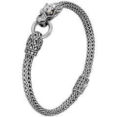 John Hardy Women's Gold and Silver Dragon Station Chain Bracelet, BZ65784XM