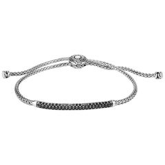 John Hardy Women's Silver Bracelet with Black Sapphire, BBS901194BLSBNXM-L