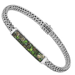 John Hardy Women's Silver Bracelet with Green Tourmaline, BBS902364GTPEXM