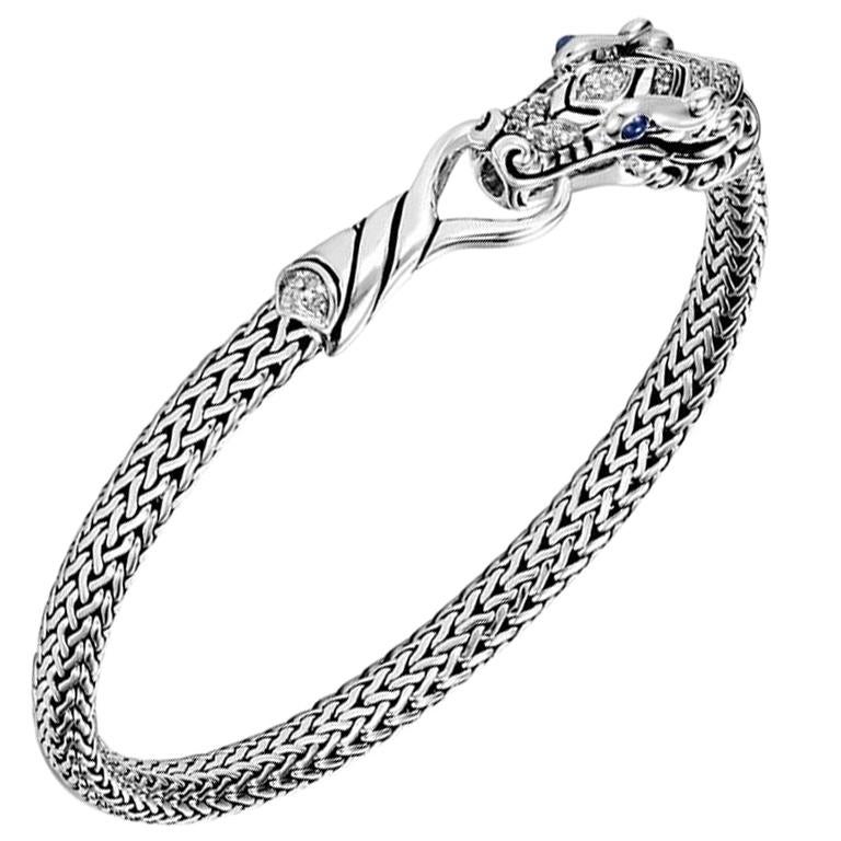John Hardy Women's Silver Diamond Bracelet, BBP601332BSPDIXM