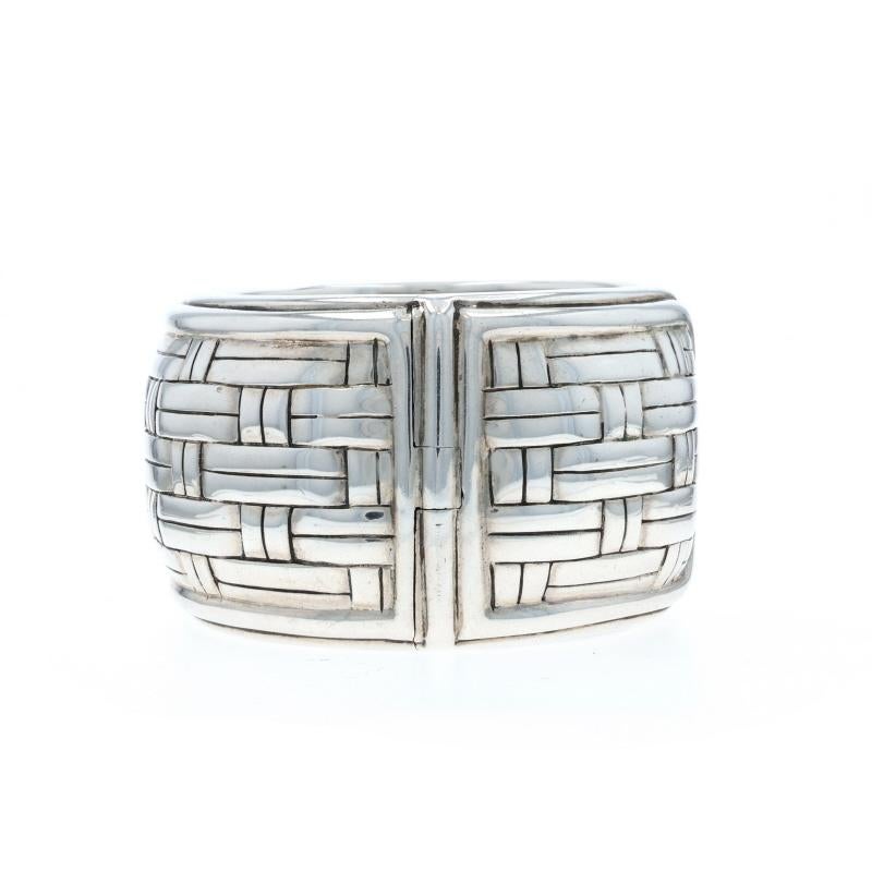 I John Hardy Bracelet manchette à charnière tissée 6 1/2