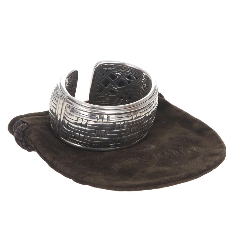 I John Hardy Bracelet manchette à charnière tissée 6 1/2