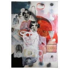Vintage John Harkins Mixed Media Art