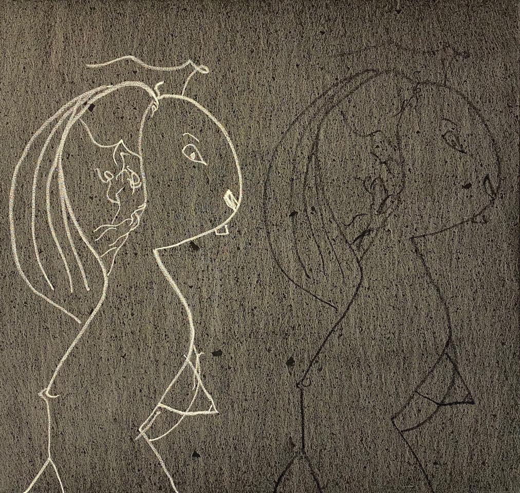 John Haro Abstract Painting - Twin Girls