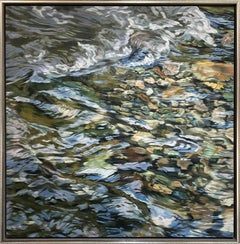 "Riverbed 3, " Realist Oil Painting