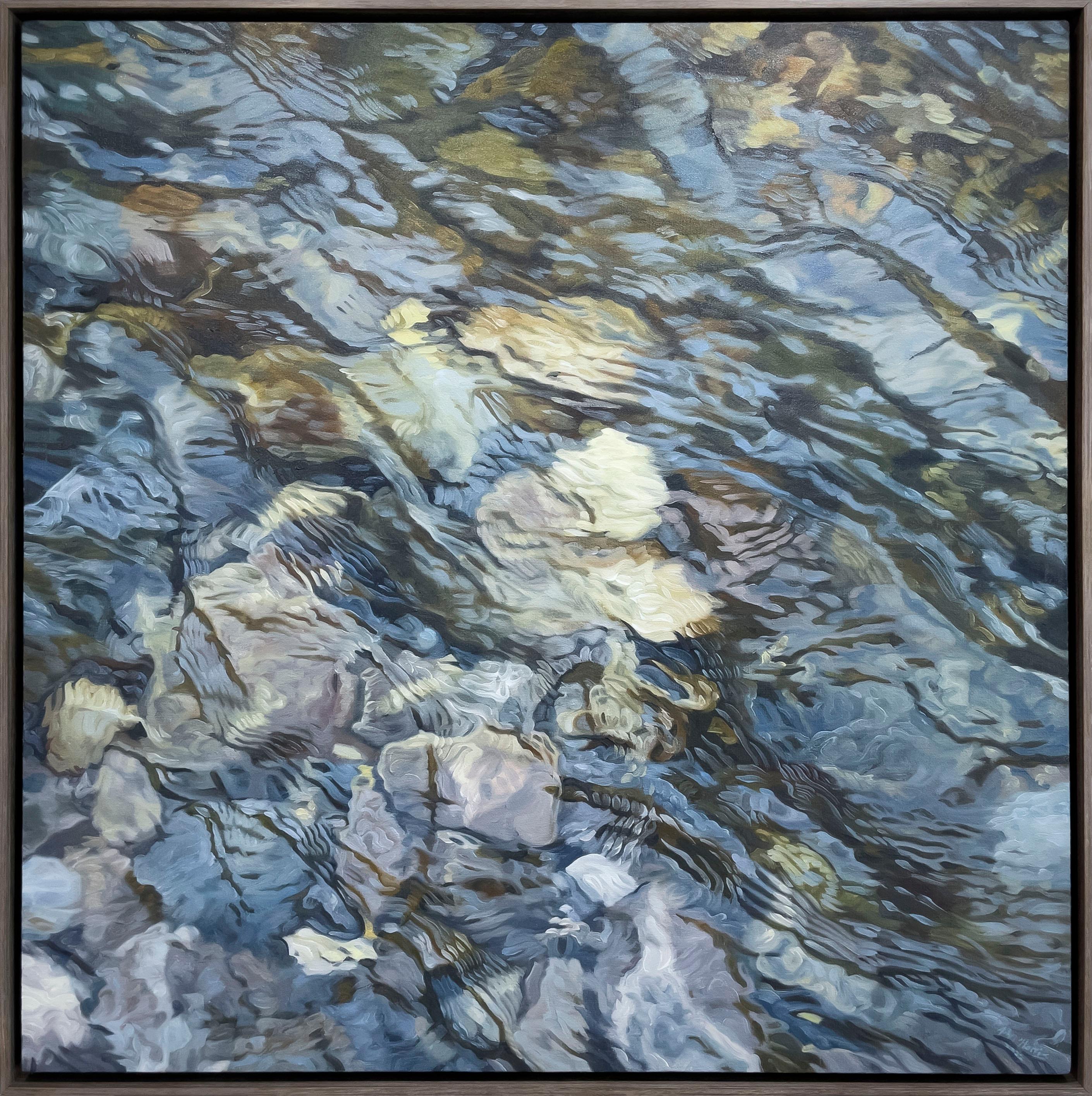 "Riverbed 4, " Realistic Oil Painting