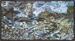 "Streambed III, " River Rocks Painting